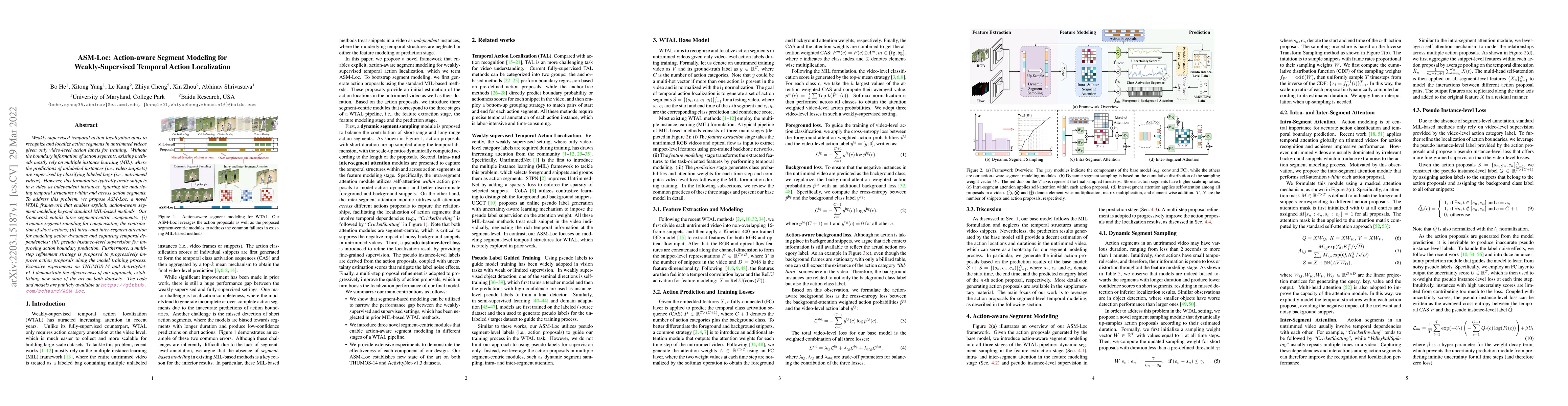 Thumbnail for ASM-Loc: Action-aware Segment Modeling for Weakly-Supervised Temporal
  Action Localization
