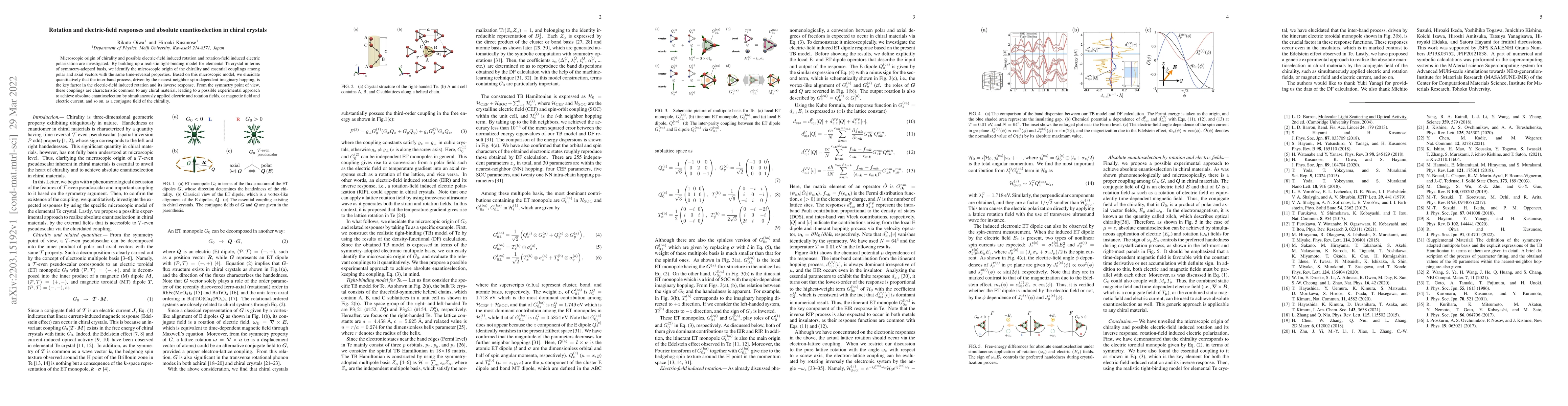 Thumbnail for Rotation and electric-field responses and absolute enantioselection in
  chiral crystals