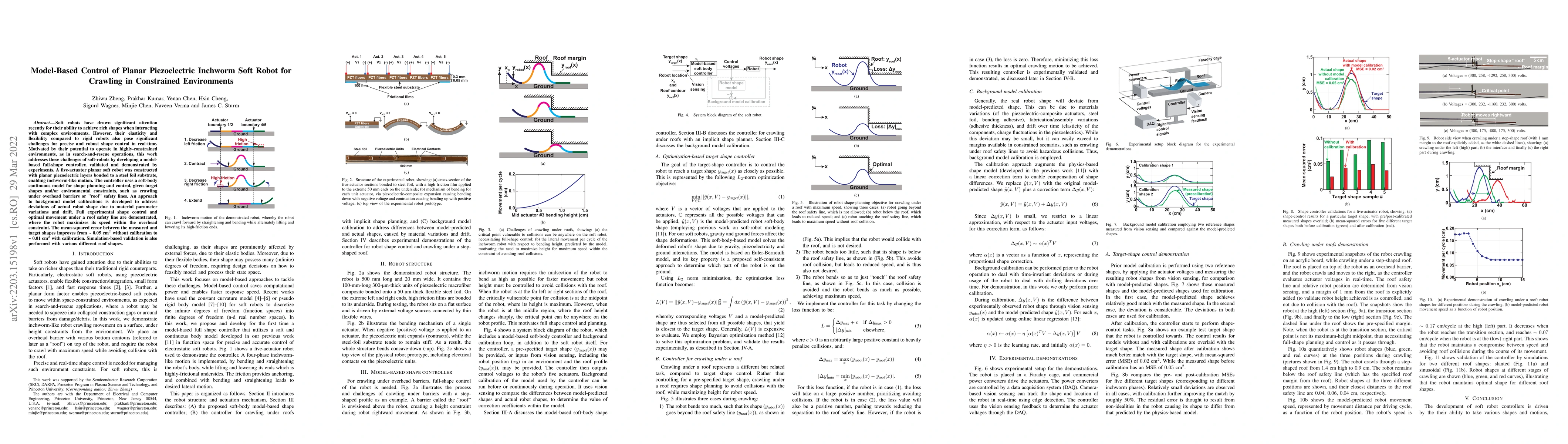 Thumbnail for Model-Based Control of Planar Piezoelectric Inchworm Soft Robot for
  Crawling in Constrained Environments
