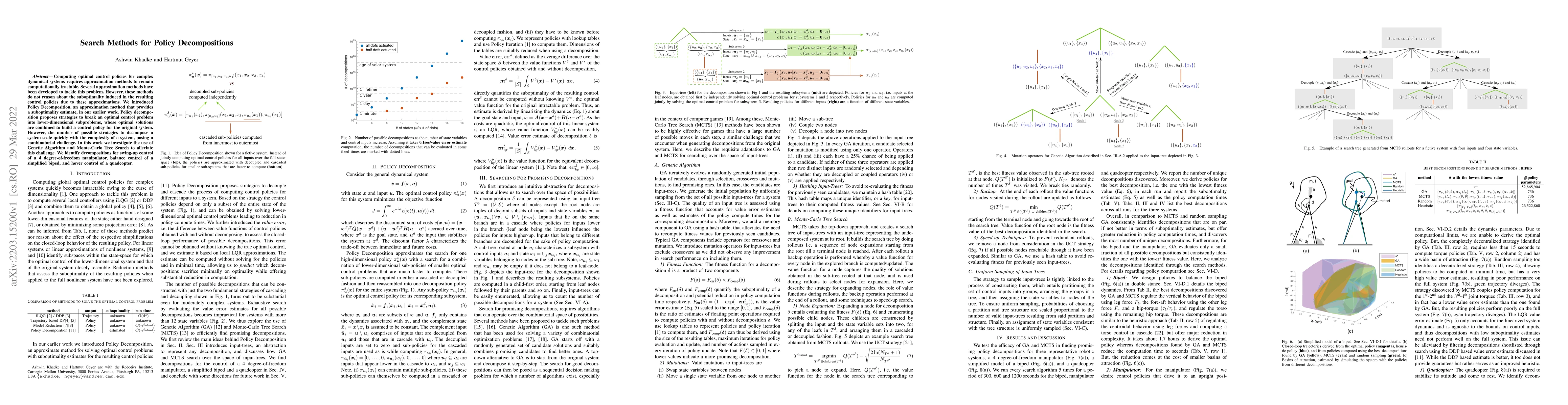 Thumbnail for Search Methods for Policy Decompositions