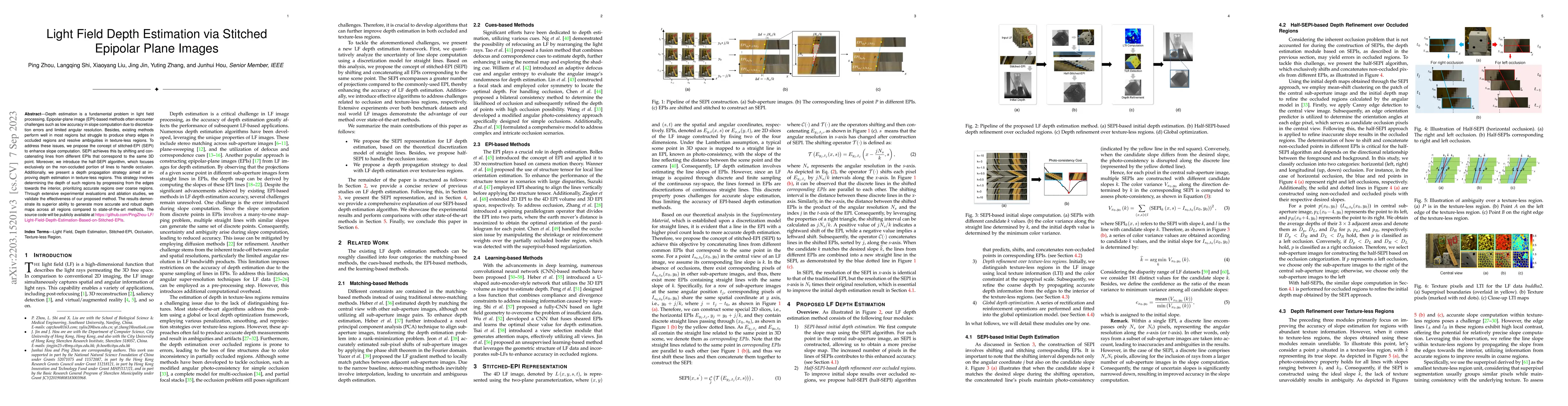 Thumbnail for Light Field Depth Estimation via Stitched Epipolar Plane Images