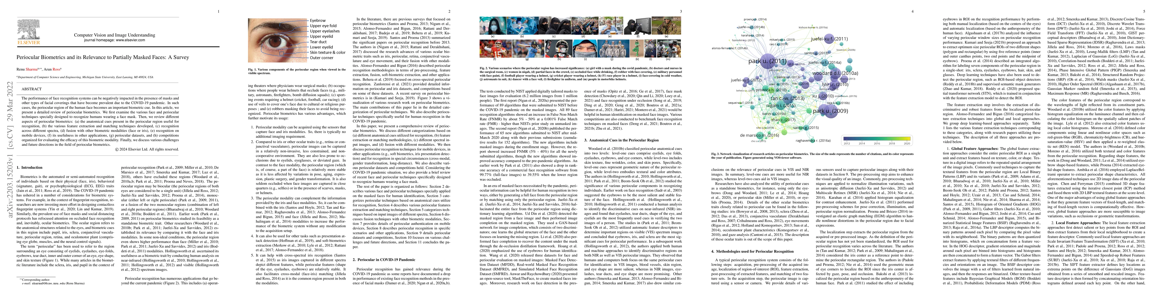 Thumbnail for Periocular Biometrics and its Relevance to Partially Masked Faces: A
  Survey