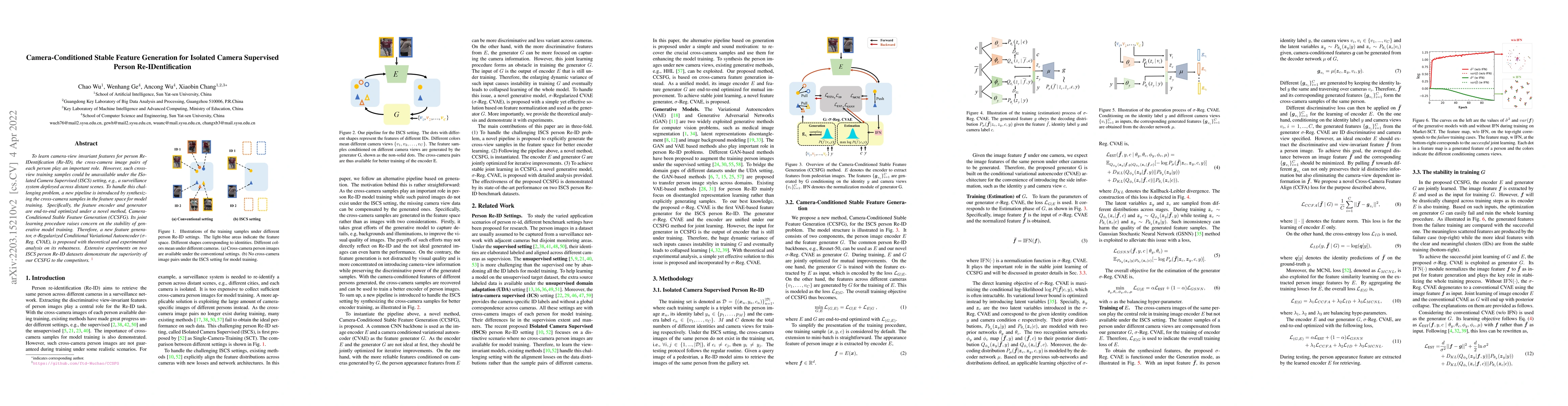 Thumbnail for Camera-Conditioned Stable Feature Generation for Isolated Camera
  Supervised Person Re-IDentification