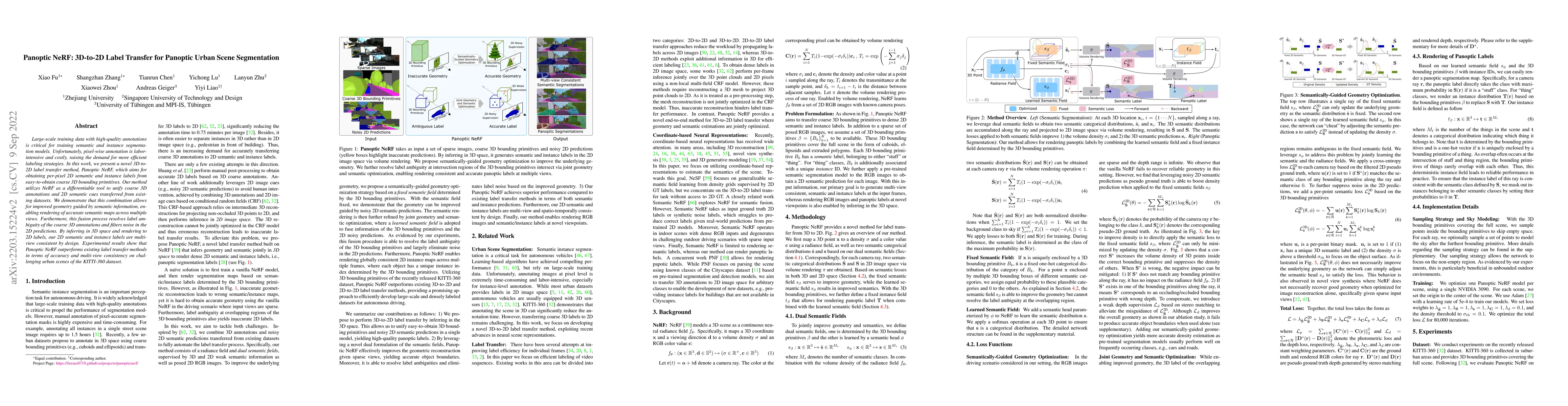Thumbnail for Panoptic NeRF: 3D-to-2D Label Transfer for Panoptic Urban Scene
  Segmentation