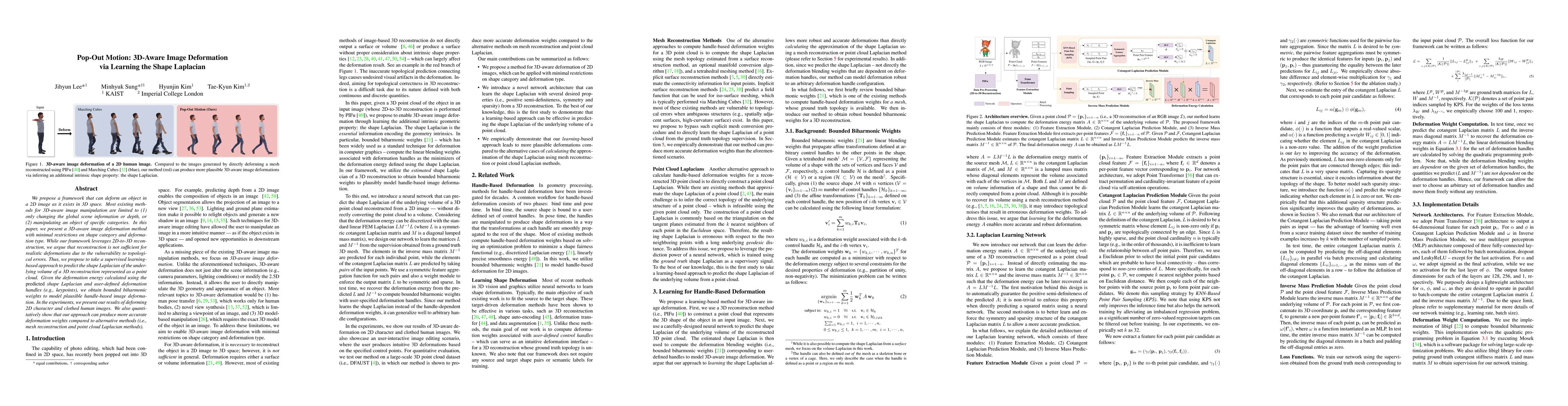 Thumbnail for Pop-Out Motion: 3D-Aware Image Deformation via Learning the Shape
  Laplacian