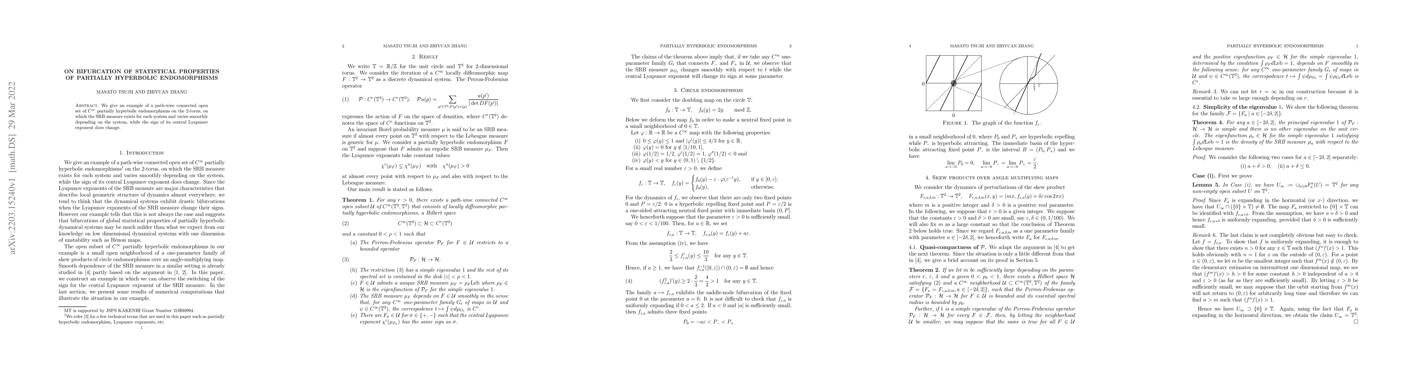 Thumbnail for On bifurcation of statistical properties of partially hyperbolic
  endomorphisms