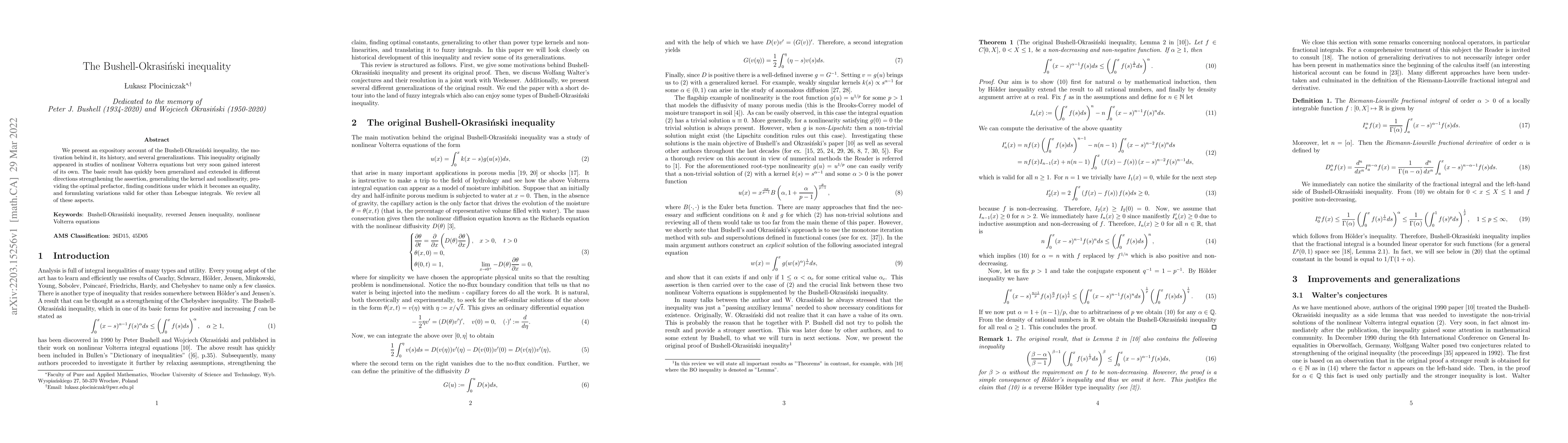 Thumbnail for The Bushell-Okrasi\'nski inequality