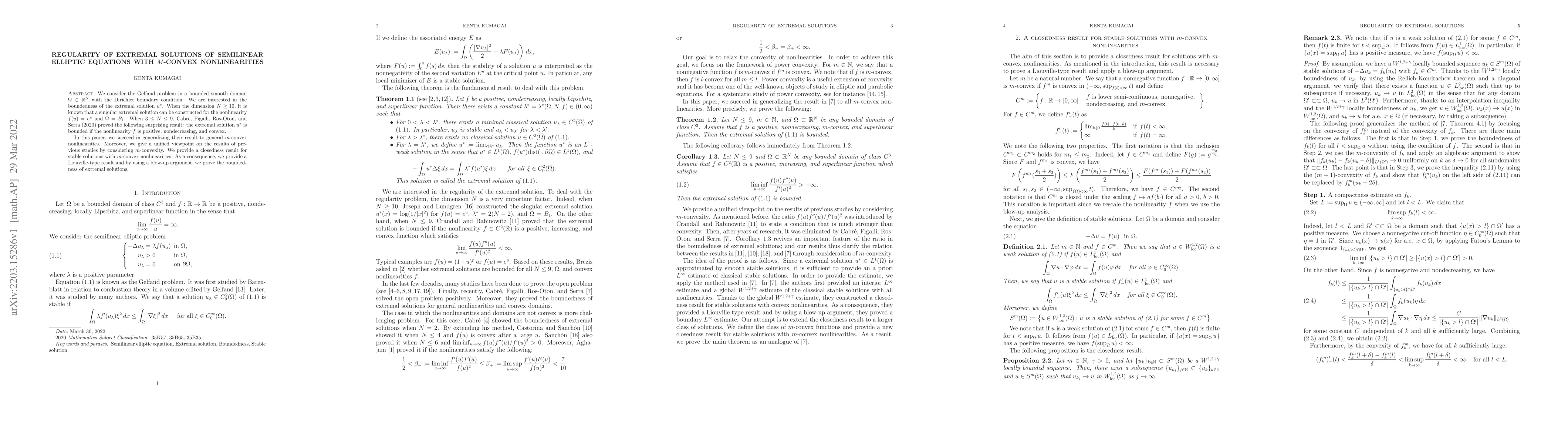 Thumbnail for Regularity of extremal solutions of semilinear elliptic equations with
  m-convex nonlinearities