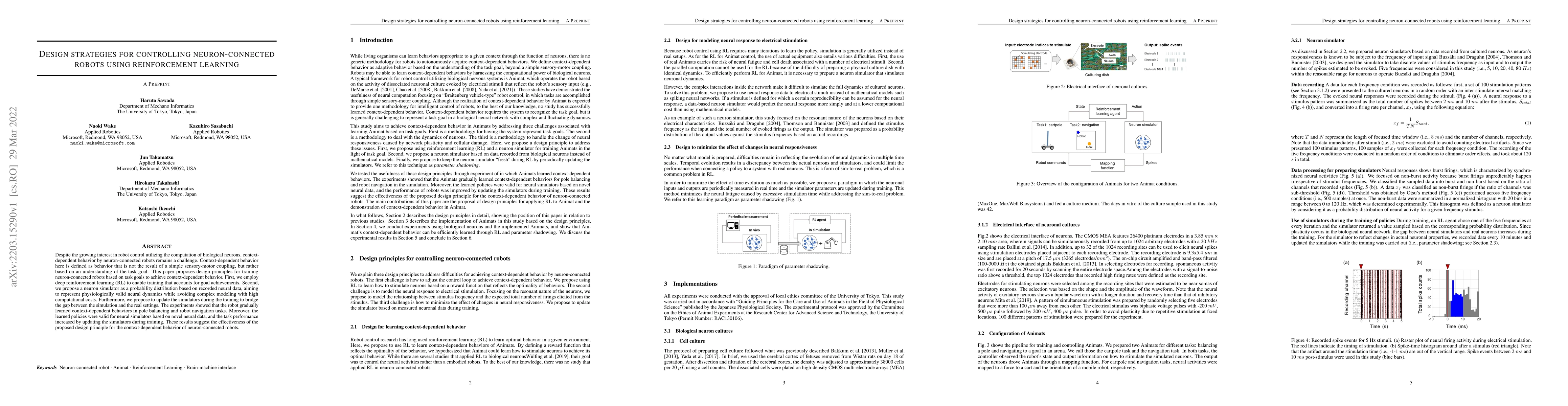 Thumbnail for Design strategies for controlling neuron-connected robots using
  reinforcement learning