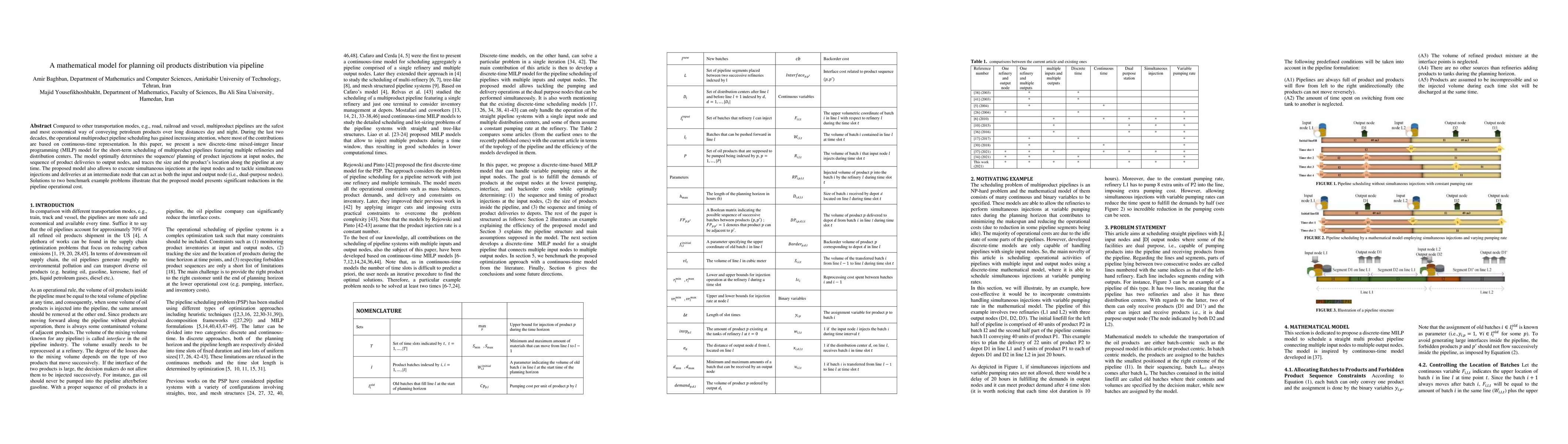 Thumbnail for A mathematical model for planning oil products distribution via pipeline