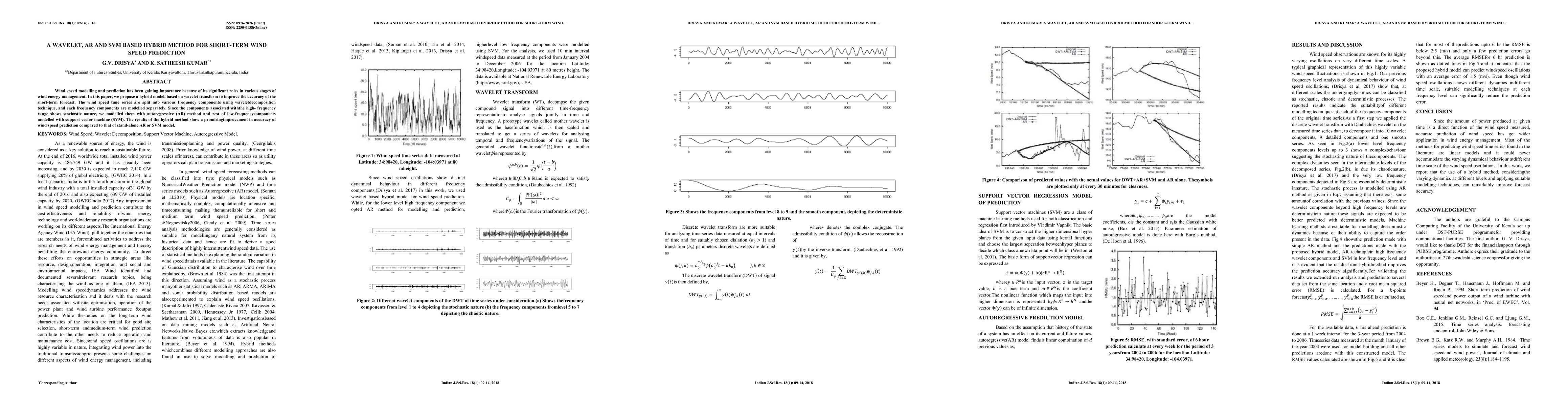 Thumbnail for A Wavelet, AR and SVM based hybrid method for short-term wind speed
  prediction