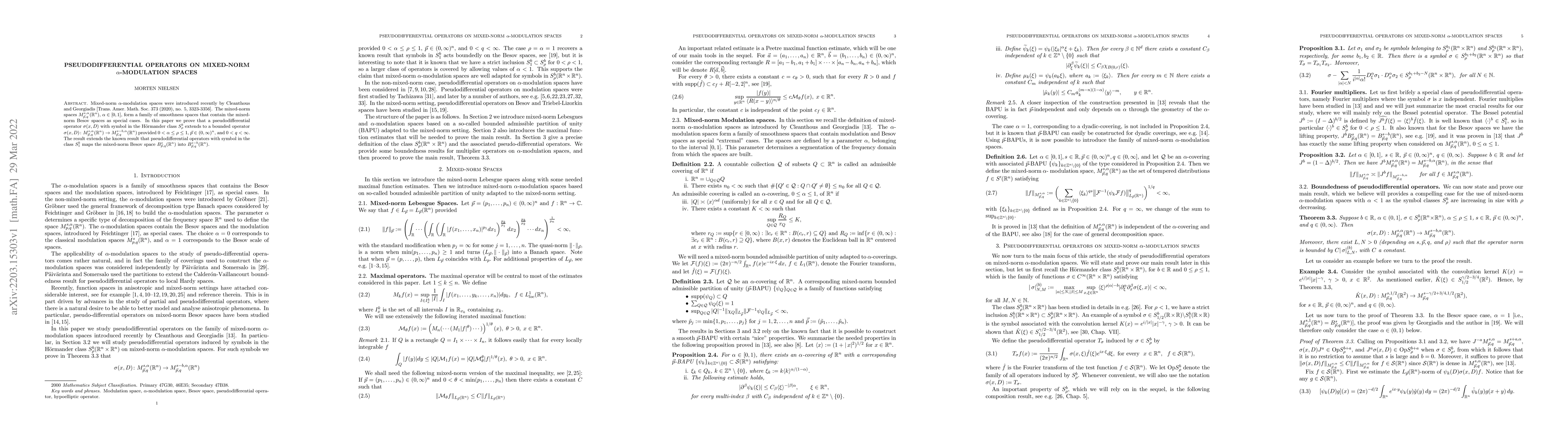 Thumbnail for Pseudodifferential operators on Mixed-Norm $\alpha$-modulation spaces