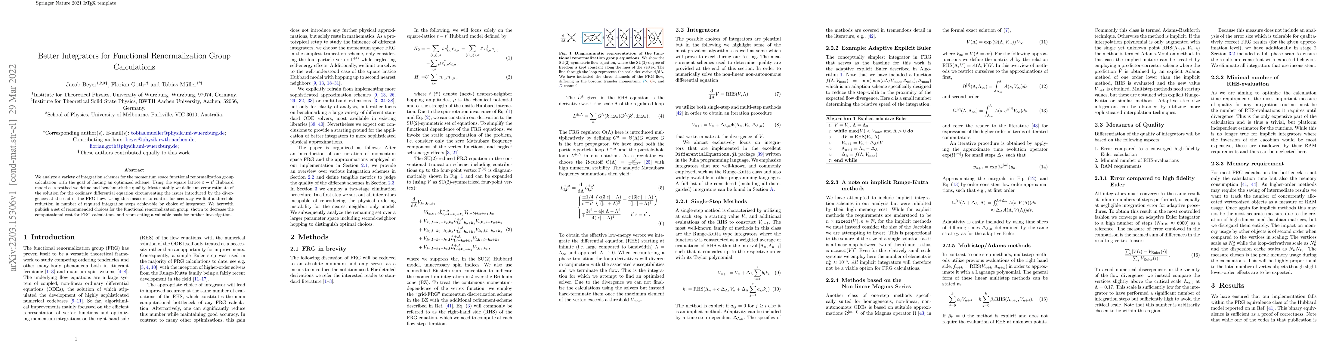 Thumbnail for Better Integrators for Functional Renormalization Group Calculations