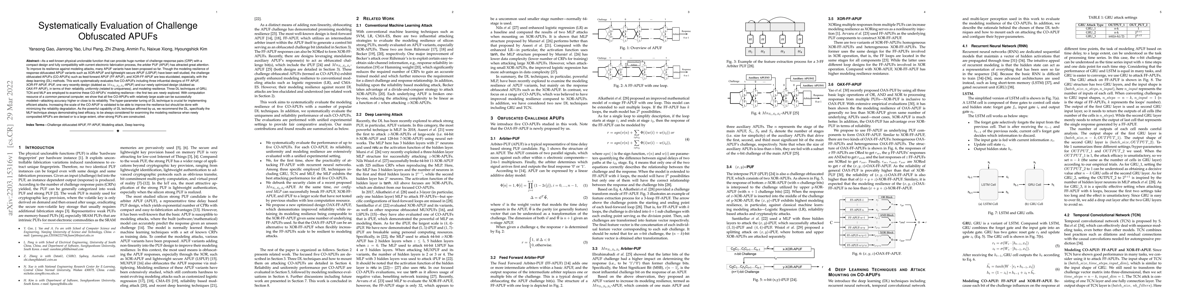 Thumbnail for Systematically Evaluation of Challenge Obfuscated APUFs