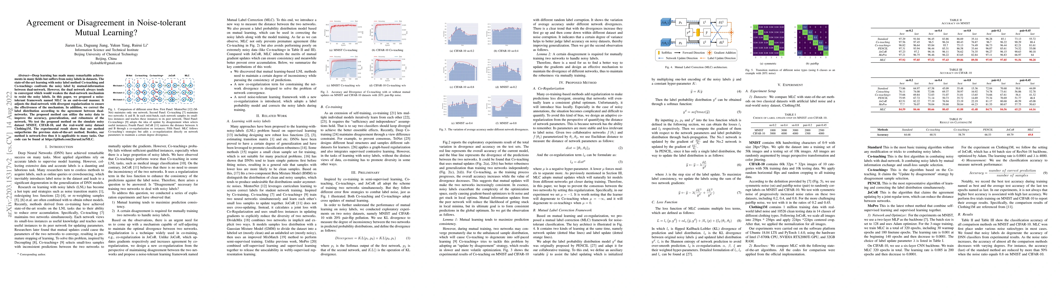 Thumbnail for Agreement or Disagreement in Noise-tolerant Mutual Learning?