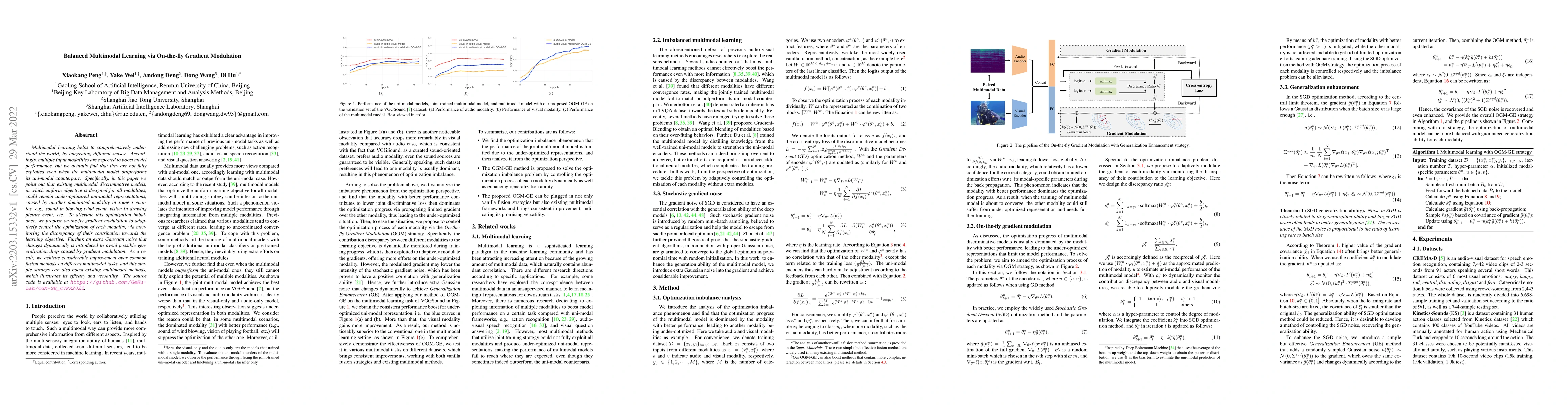 Thumbnail for Balanced Multimodal Learning via On-the-fly Gradient Modulation