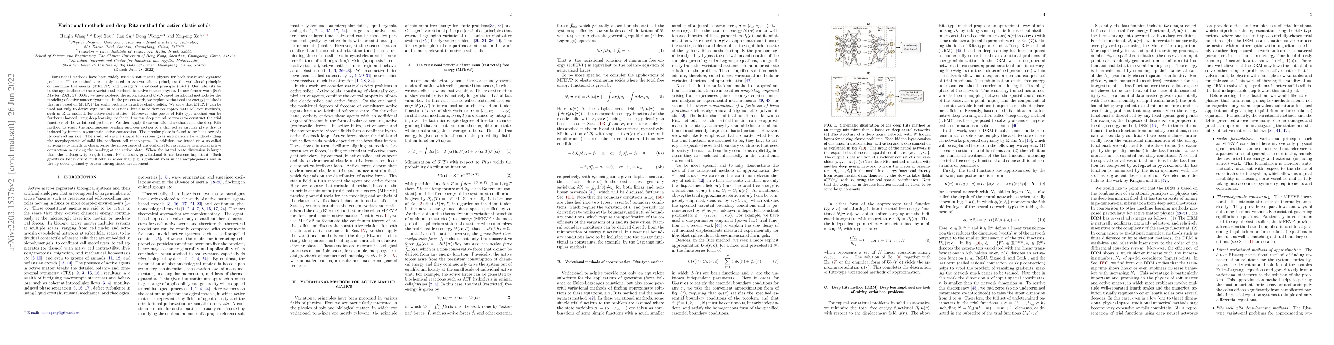 Thumbnail for Variational methods and deep Ritz method for active elastic solids