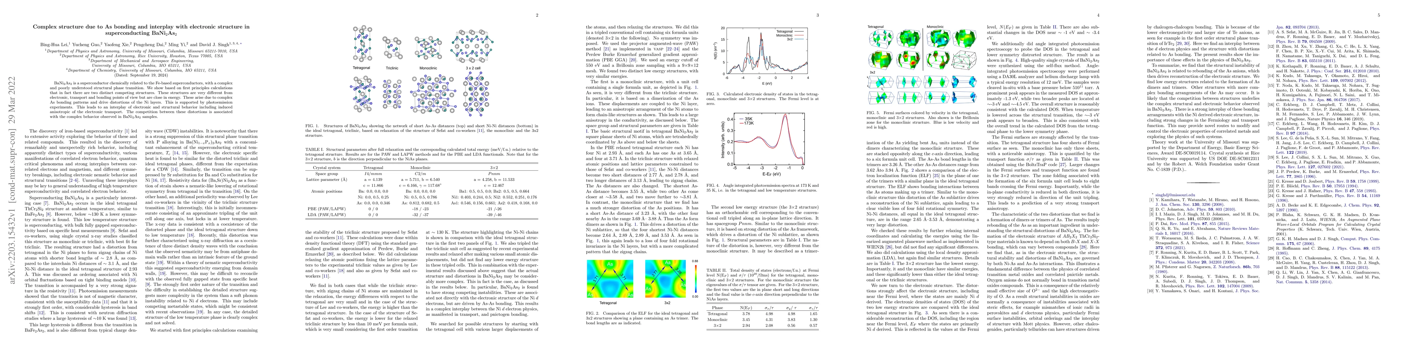 Thumbnail for Complex structure due to As bonding and interplay with electronic
  structure in superconducting BaNi2As2