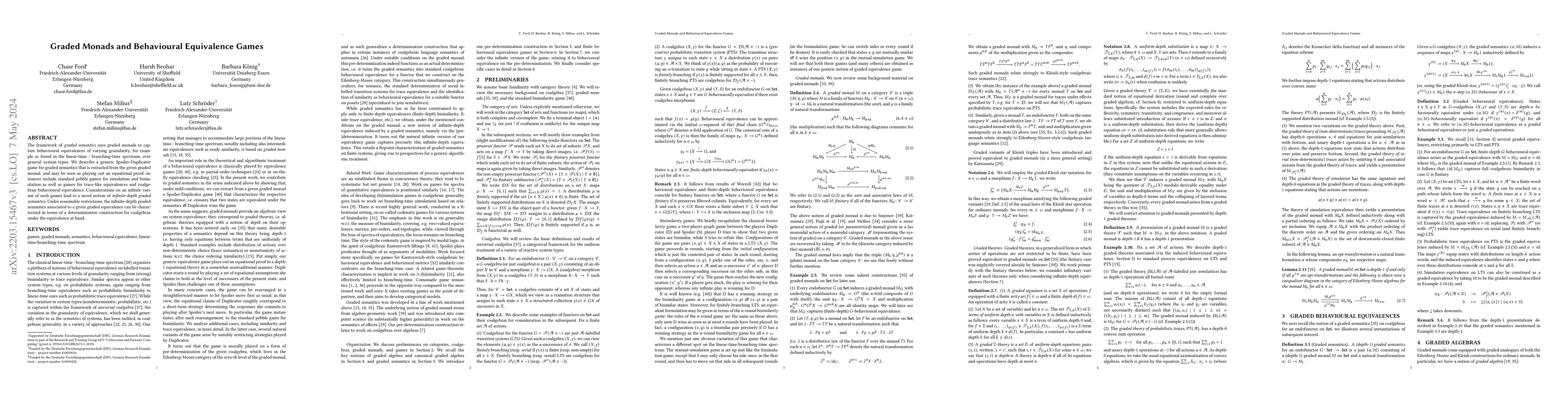 Thumbnail for Graded Monads and Behavioural Equivalence Games