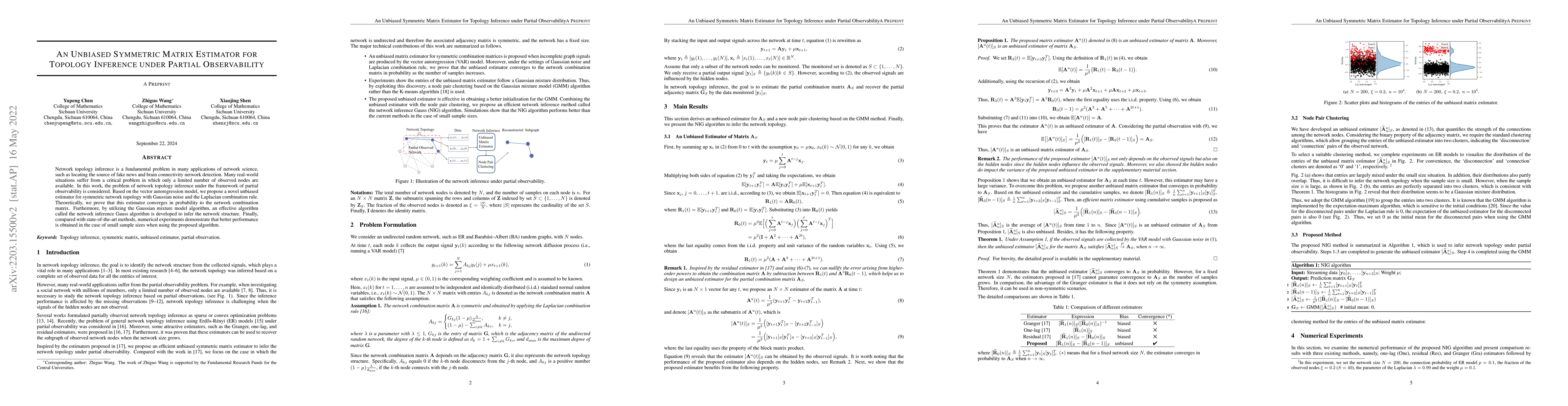 Thumbnail for An Unbiased Symmetric Matrix Estimator for Topology Inference under
  Partial Observability