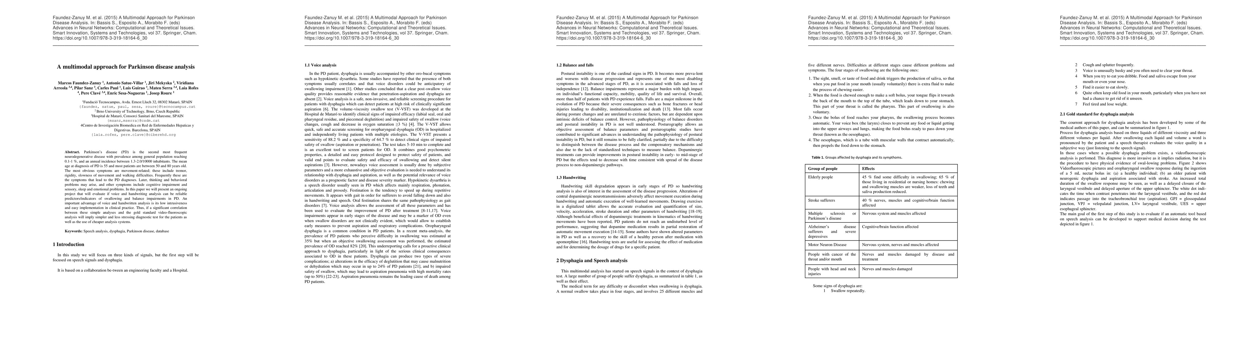 Thumbnail for A multimodal approach for Parkinson disease analysis