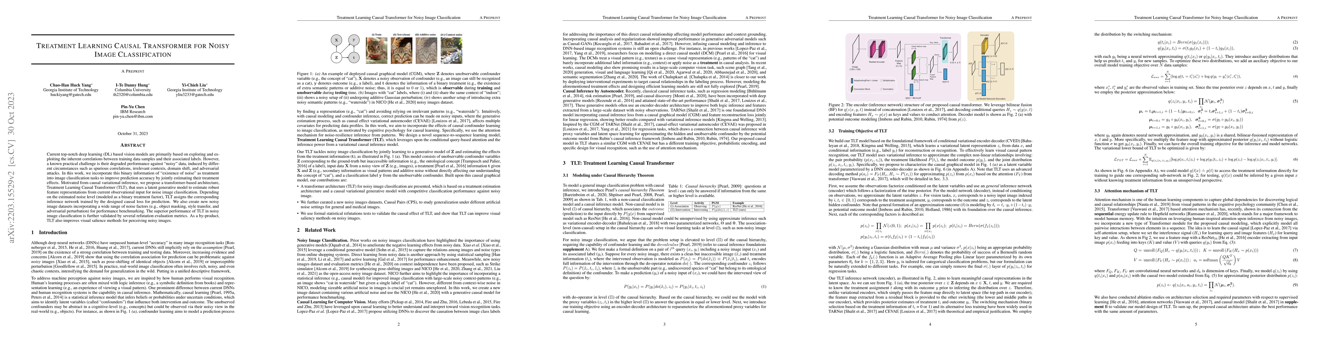 Thumbnail for Treatment Learning Causal Transformer for Noisy Image Classification