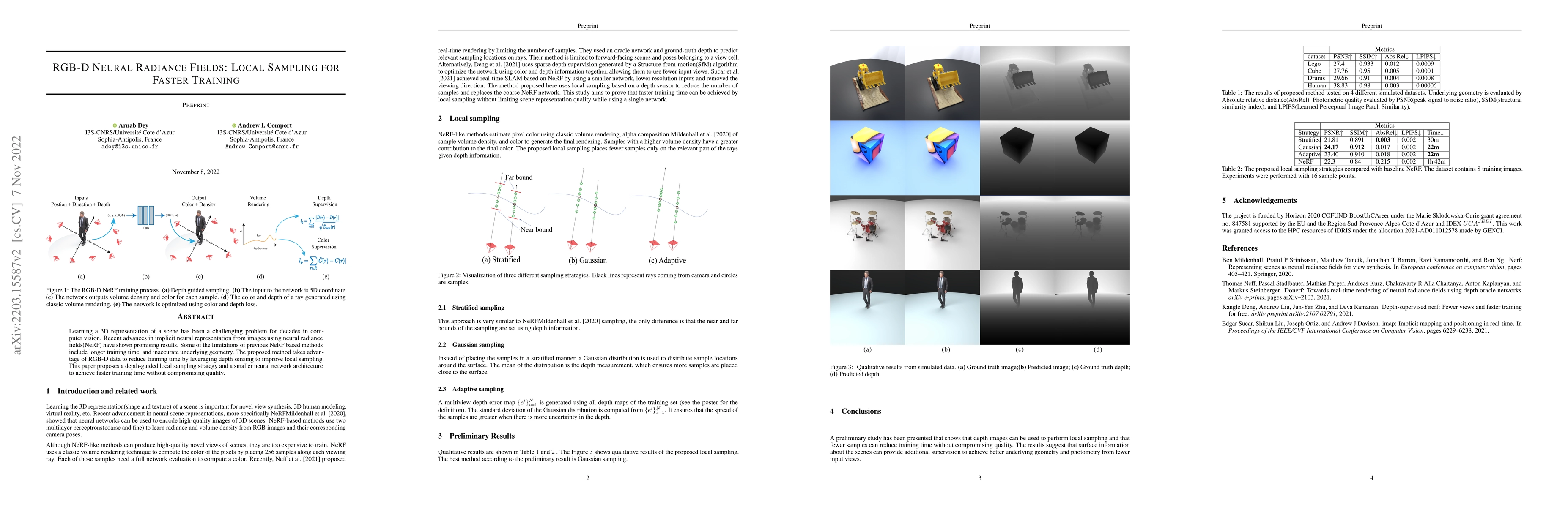 Thumbnail for RGB-D Neural Radiance Fields: Local Sampling for Faster Training