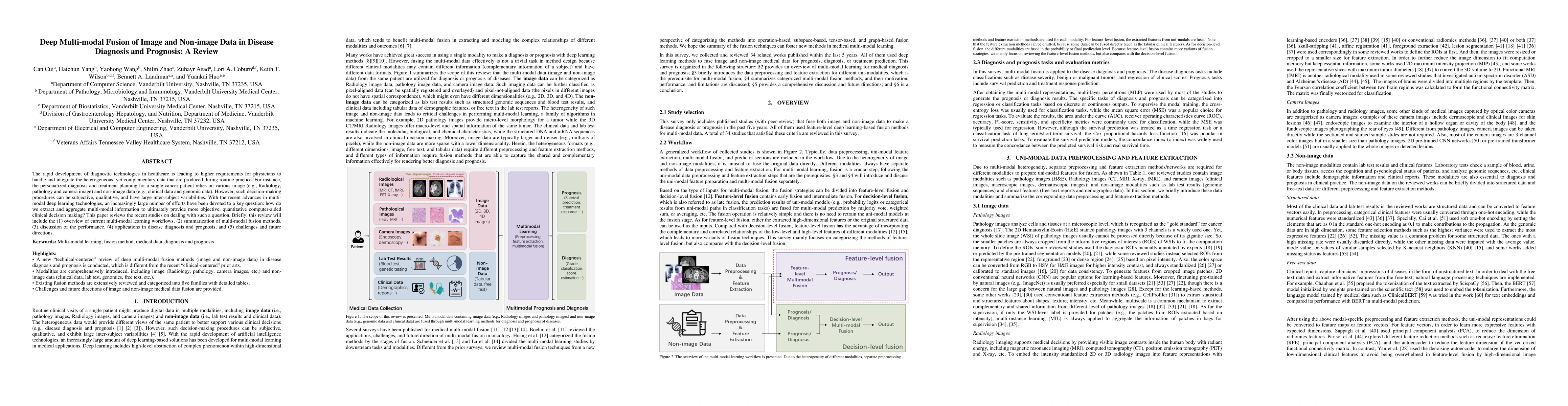 Thumbnail for Deep Multi-modal Fusion of Image and Non-image Data in Disease Diagnosis
  and Prognosis: A Review