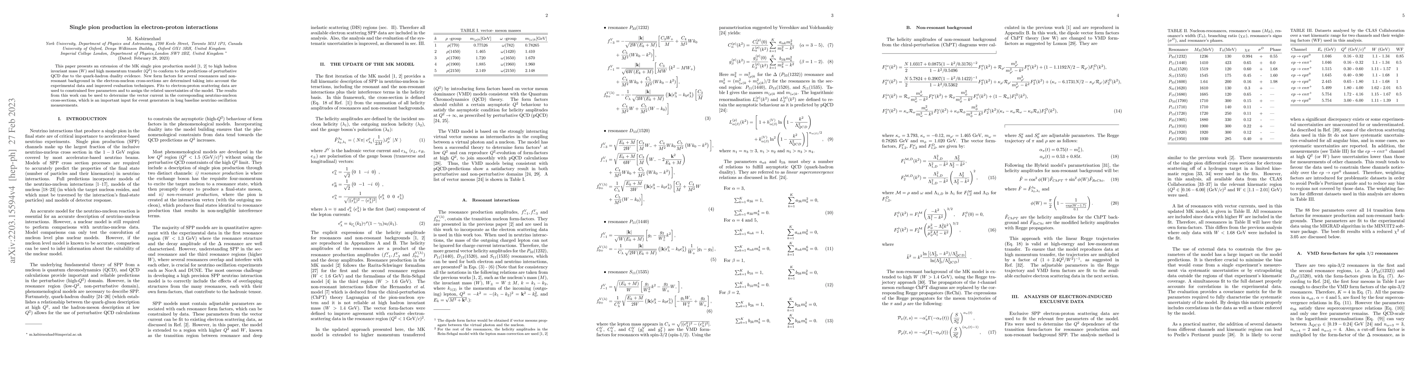Thumbnail for Single pion production in electron-proton interactions