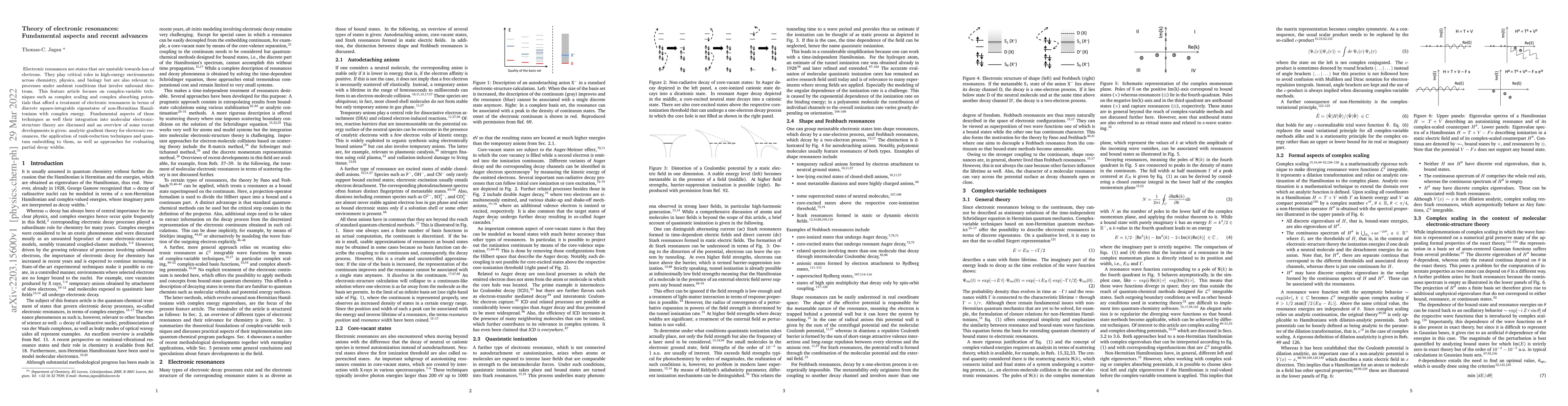 Thumbnail for Theory of electronic resonances: Fundamental aspects and recent advances