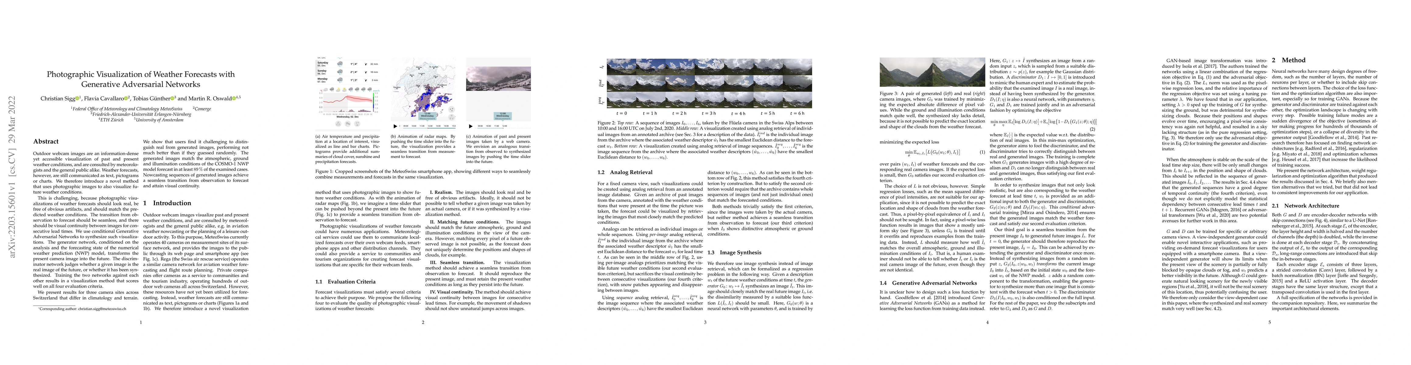 Thumbnail for Photographic Visualization of Weather Forecasts with Generative
  Adversarial Networks