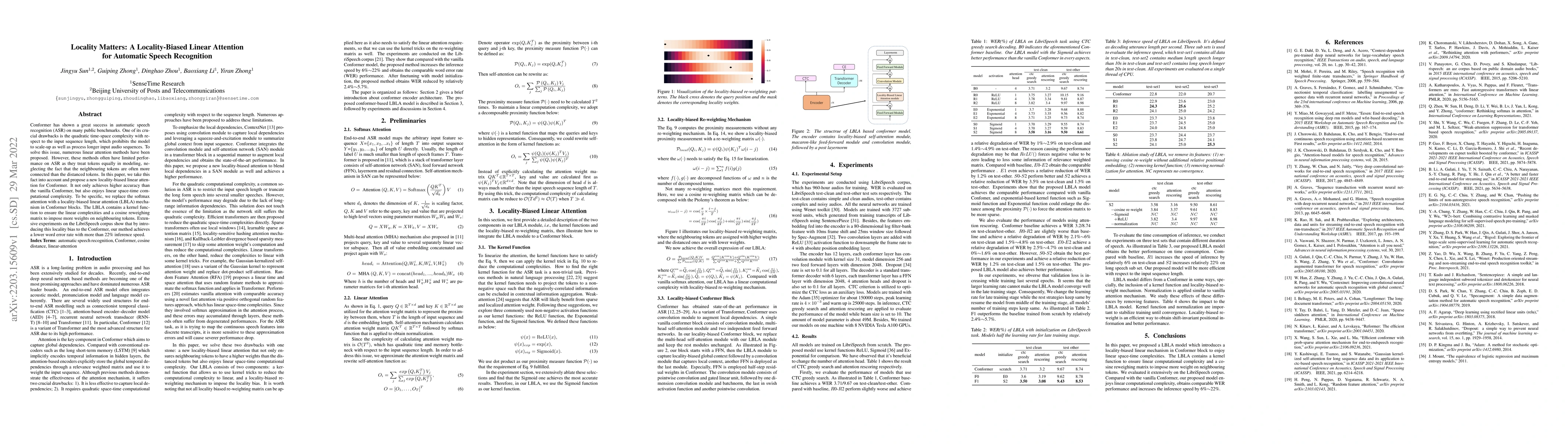 Thumbnail for Locality Matters: A Locality-Biased Linear Attention for Automatic
  Speech Recognition