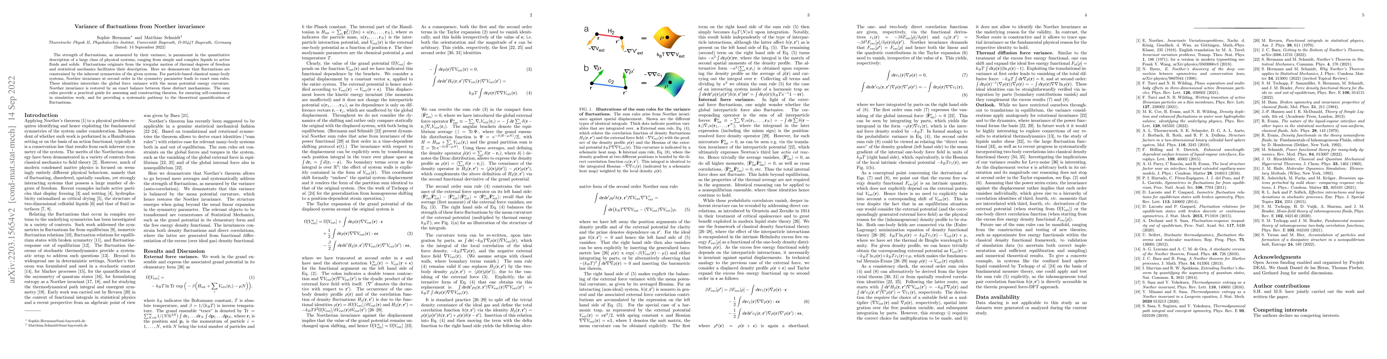 Thumbnail for Variance of fluctuations from Noether invariance