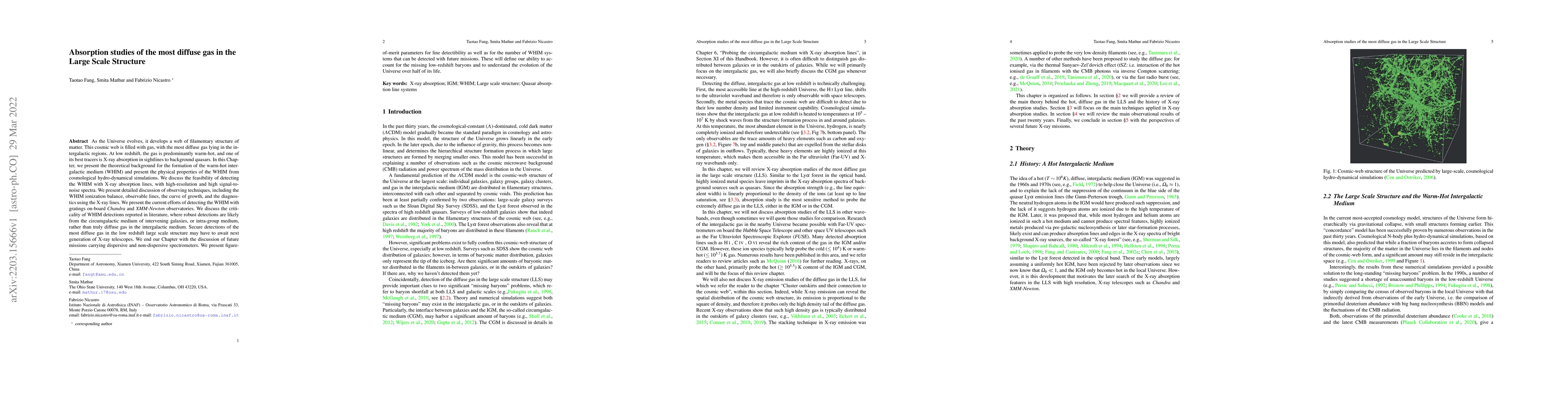 Thumbnail for Absorption studies of the most diffuse gas in the Large Scale Structure
