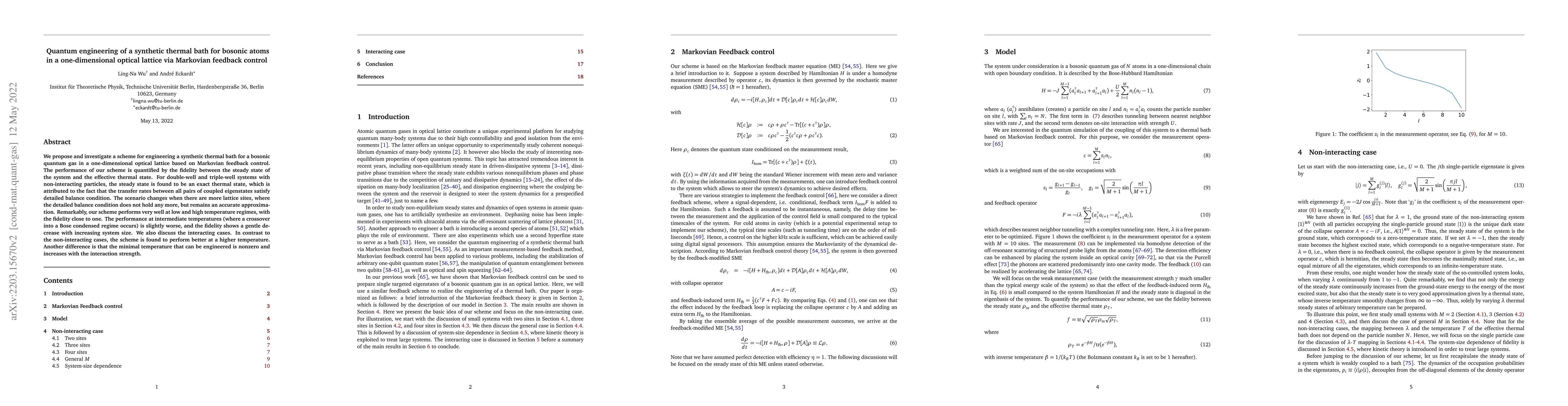 Thumbnail for Quantum engineering of a synthetic thermal bath for bosonic atoms in a
  one-dimensional optical lattice via Markovian feedback control