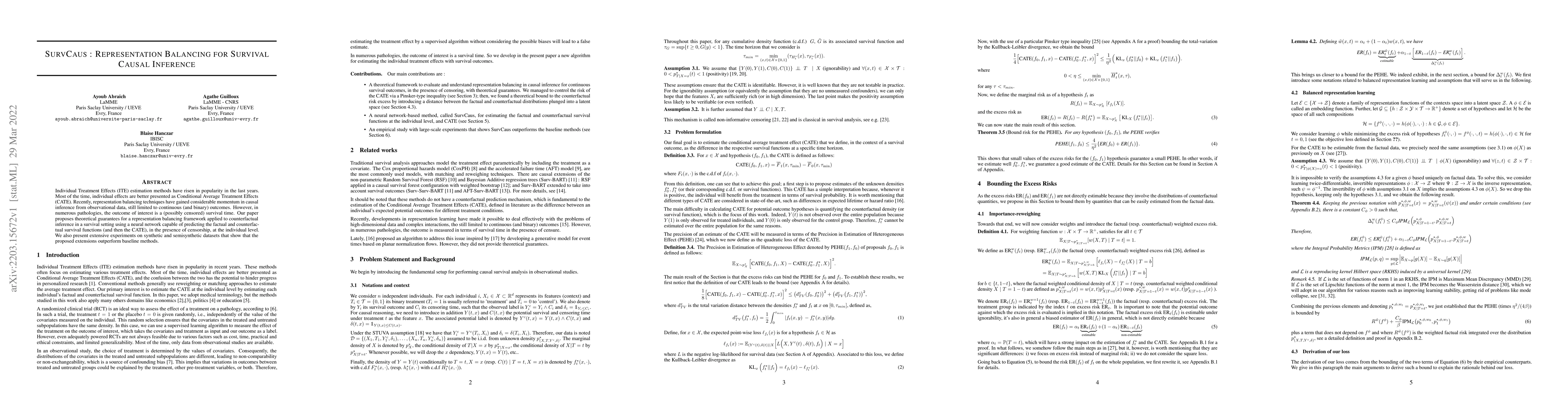 Thumbnail for SurvCaus : Representation Balancing for Survival Causal Inference