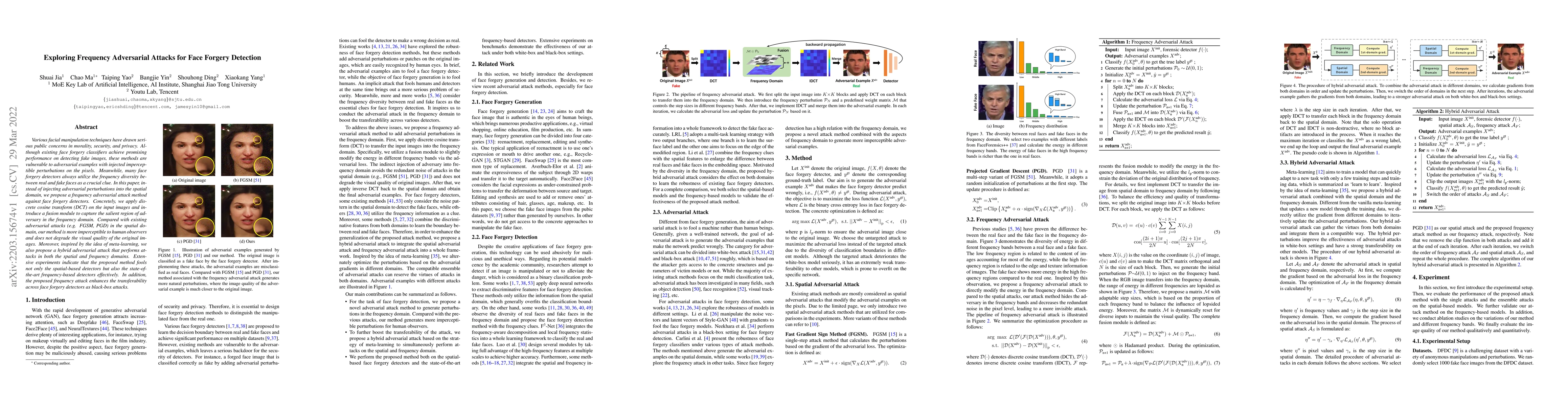 Thumbnail for Exploring Frequency Adversarial Attacks for Face Forgery Detection