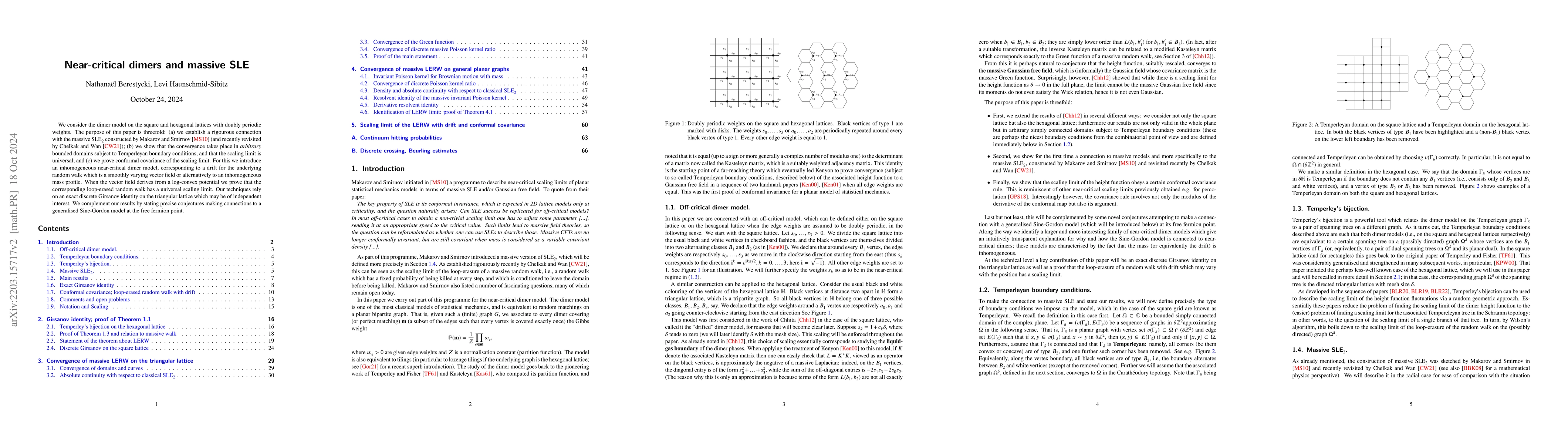 Thumbnail for Near-critical dimers and massive SLE