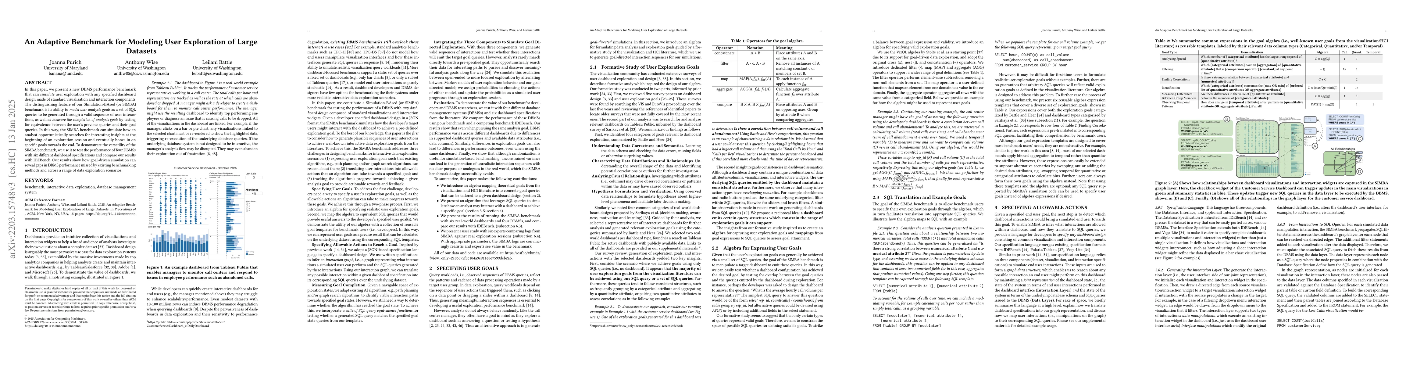 Thumbnail for An Adaptive Benchmark for Modeling User Exploration of Large Datasets