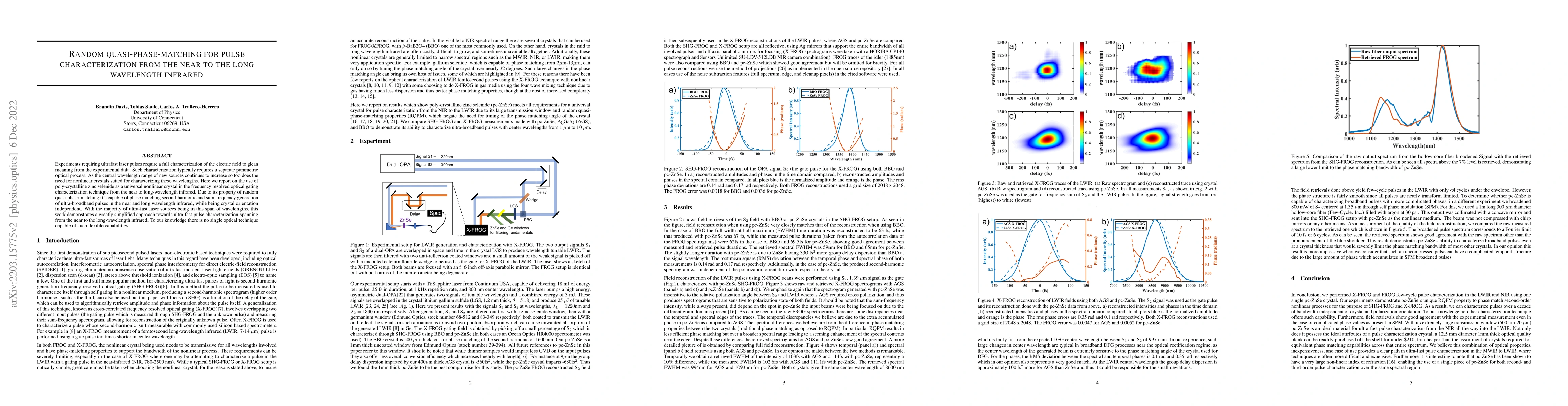 Thumbnail for Decadal bandwidth phase matching for frequency resolved optical gating
  from the near to the long wavelength infrared