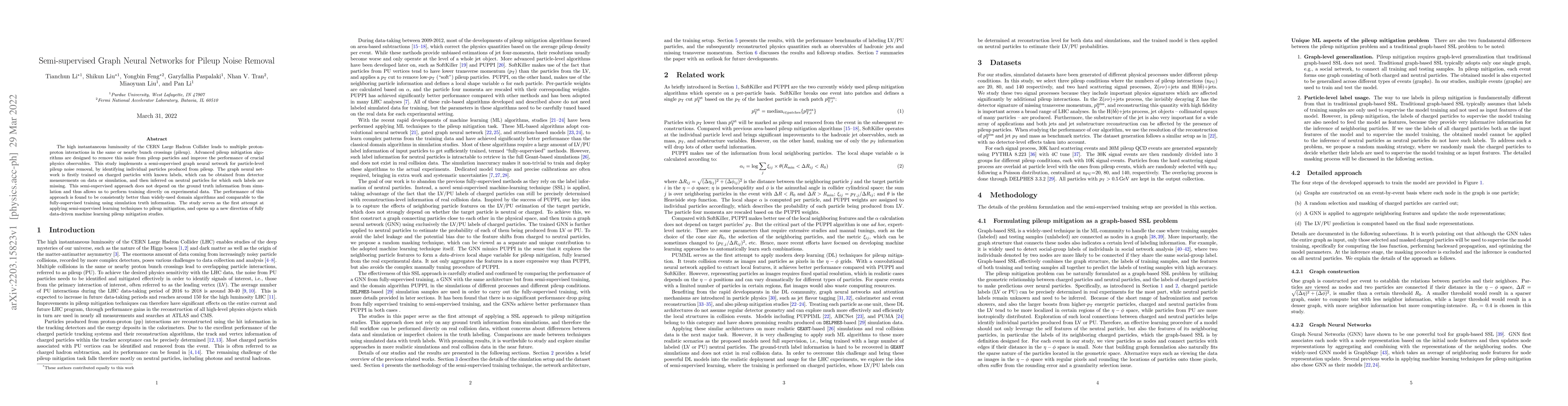 Thumbnail for Semi-supervised Graph Neural Networks for Pileup Noise Removal