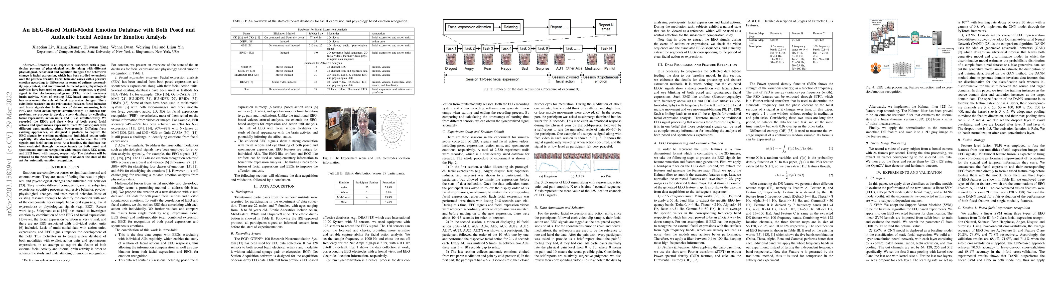 Thumbnail for An EEG-Based Multi-Modal Emotion Database with Both Posed and Authentic
  Facial Actions for Emotion Analysis