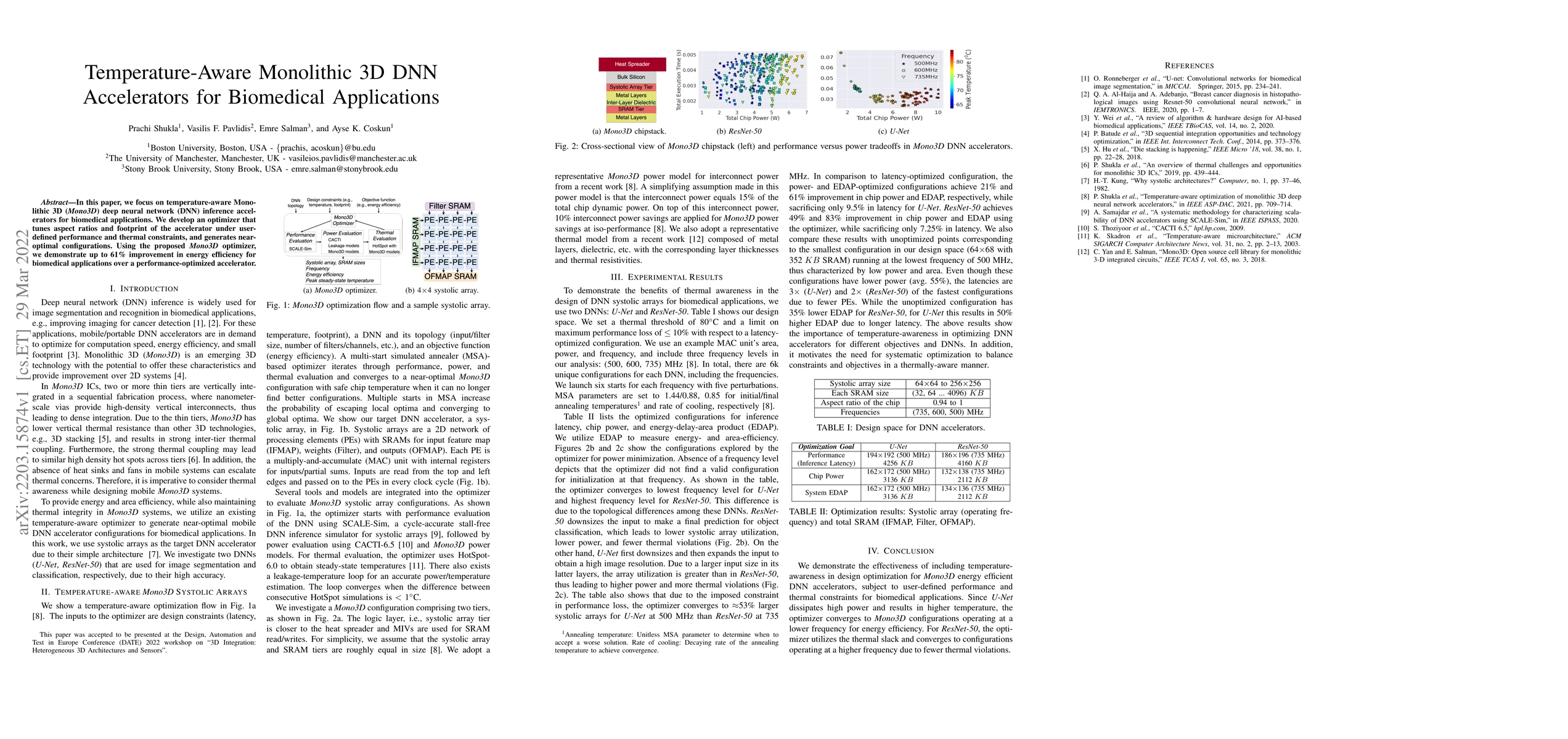 Thumbnail for Temperature-Aware Monolithic 3D DNN Accelerators for Biomedical
  Applications