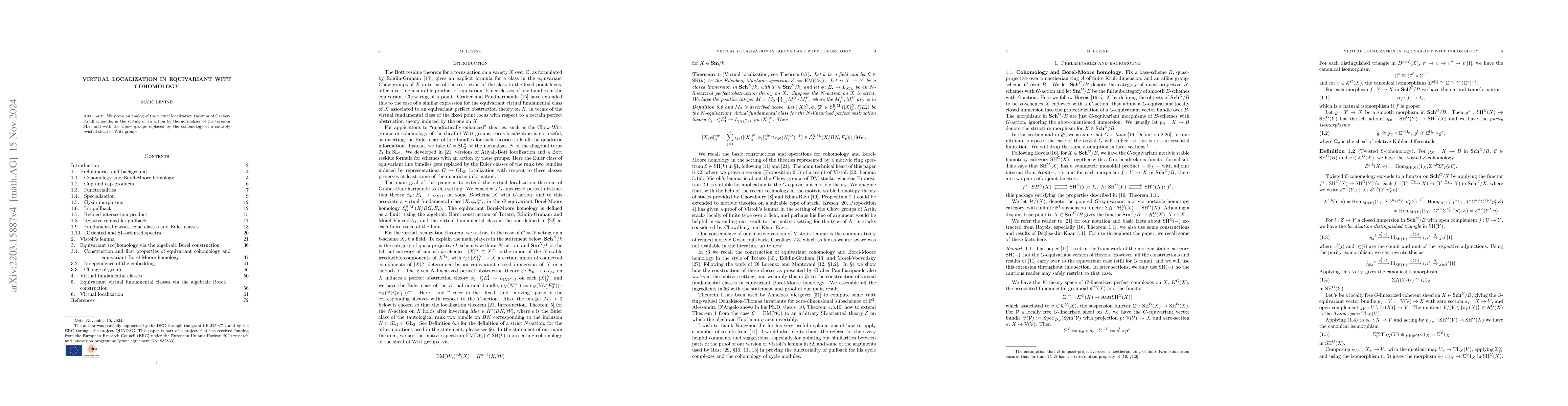 Thumbnail for Virtual Localization in equivariant Witt cohomology