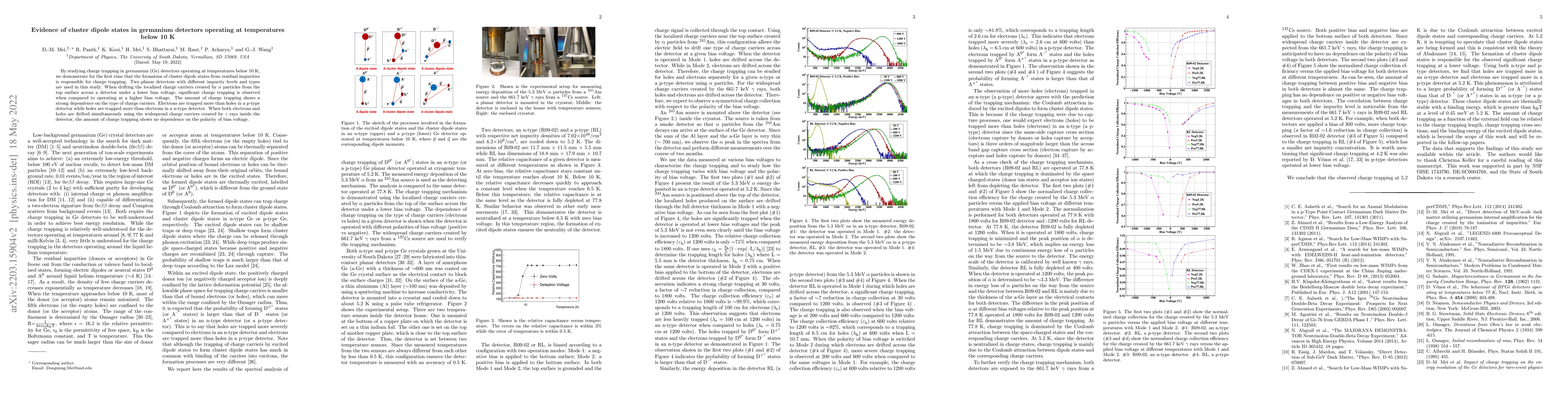 Thumbnail for Evidence of cluster dipole states in germanium detectors operating at
  temperatures below 10 K