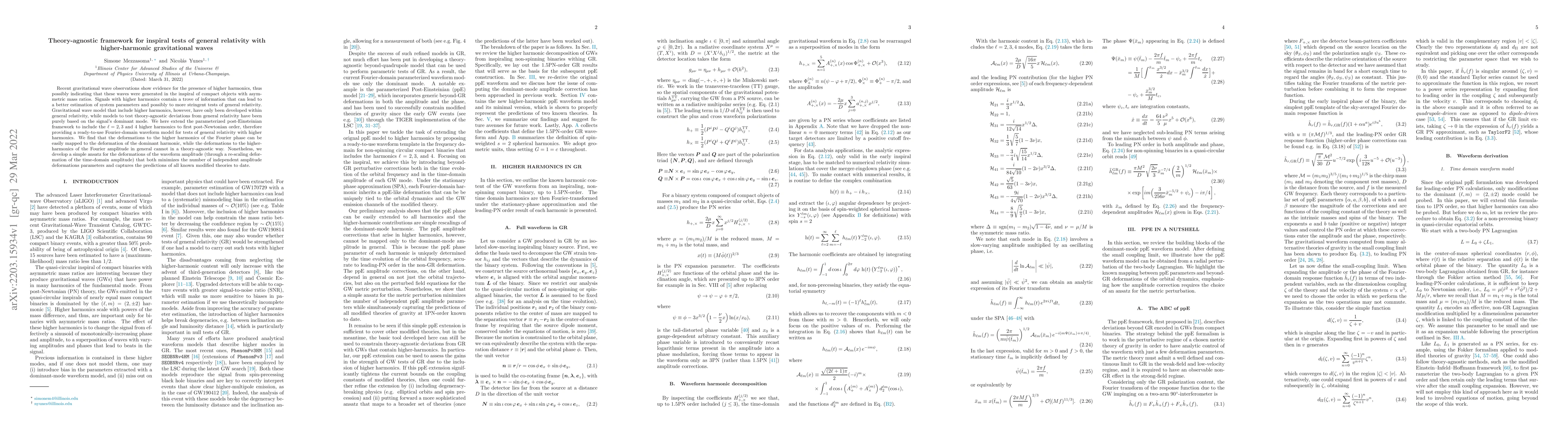 Thumbnail for Theory-agnostic framework for inspiral tests of general relativity with
  higher-harmonic gravitational waves