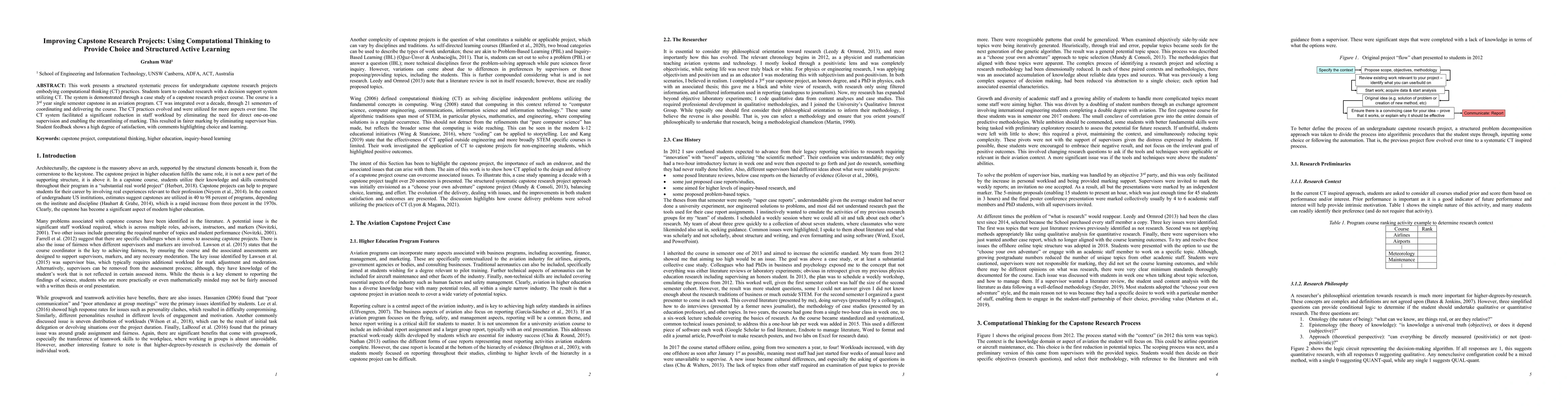 Thumbnail for Improving Capstone Research Projects: Using Computational Thinking to
  Provide Choice and Structured Active Learning