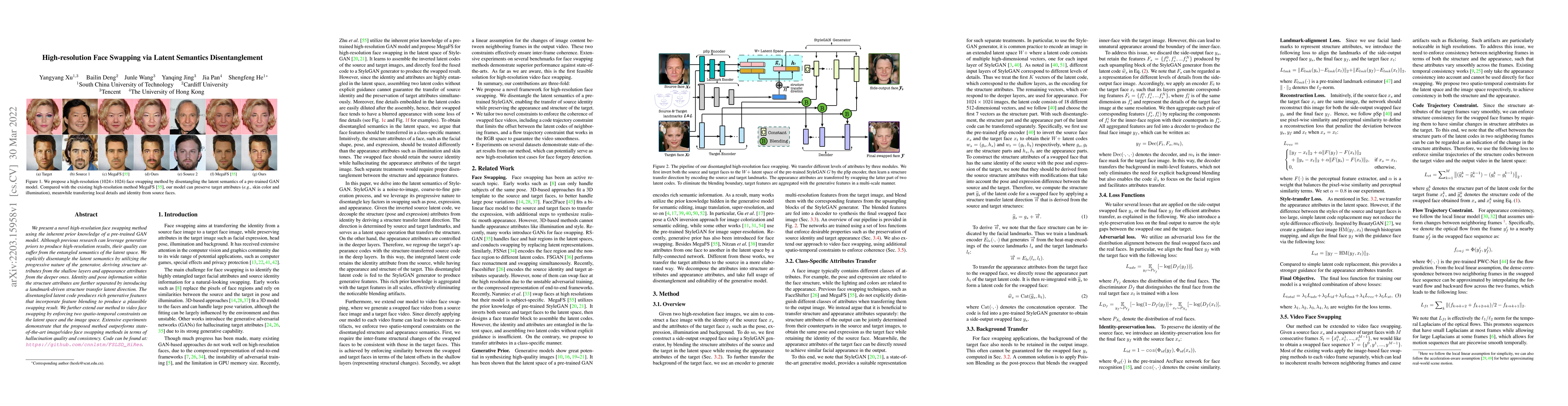 Thumbnail for High-resolution Face Swapping via Latent Semantics Disentanglement