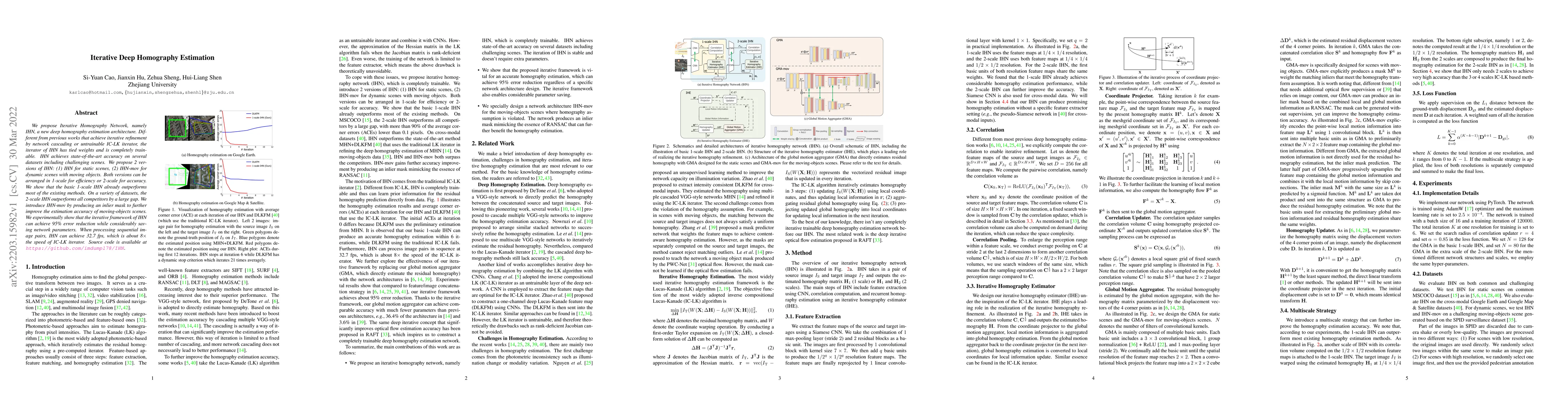 Thumbnail for Iterative Deep Homography Estimation