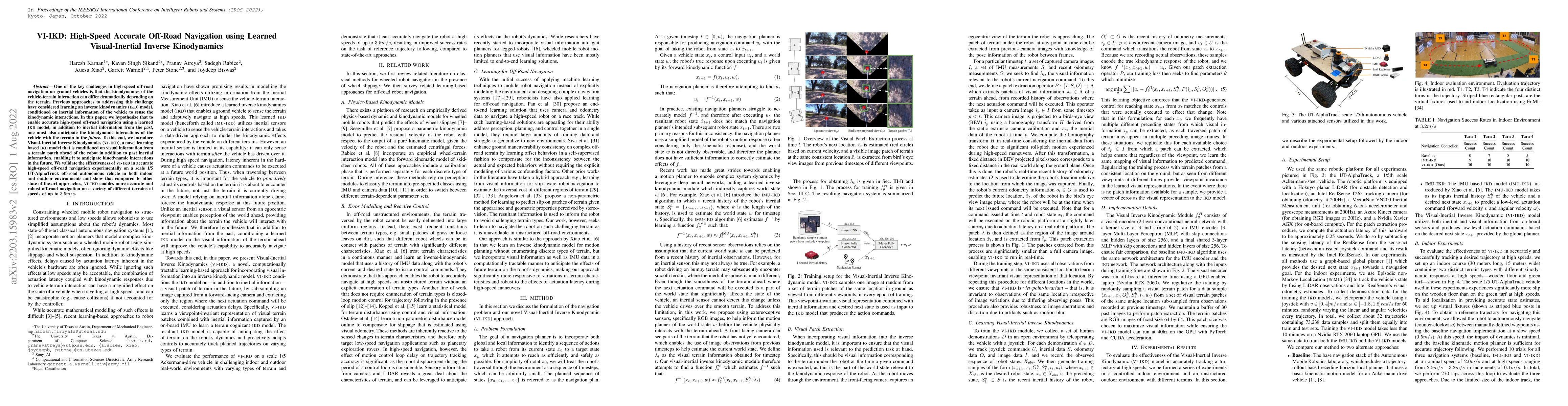 Thumbnail for VI-IKD: High-Speed Accurate Off-Road Navigation using Learned
  Visual-Inertial Inverse Kinodynamics
